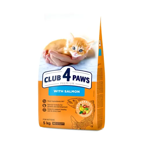 Club 4 Paws Premium сухий корм для кошенят 5 кг - з лососем (4820083909115)