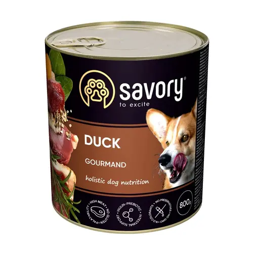 Savory Gourmand Adult Duck вологий корм для собак 800 г - з качкою (4820232630488) 