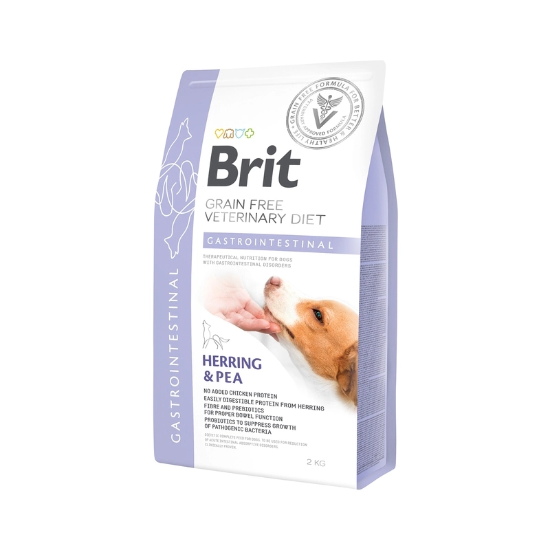 Brit VETERINARY DIETS Grain-Free GASTROINTESTINAL Herring & Pea СУХИЙ КОРМ Холістік собаки (з оселедцем, лососем та горохом) 2 кг 
