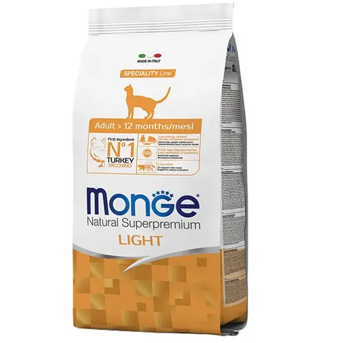 Monge Adult Natural LIGHT СУХИЙ КОРМ Premium коти (з індичкою) 1.5 кг