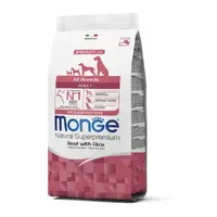 Monge ALL BREED ADULT MonoProtein Beff and Rice СУХИЙ КОРМ Супер-преміум собаки (з яловичиною та рисом) 2.5 кг 