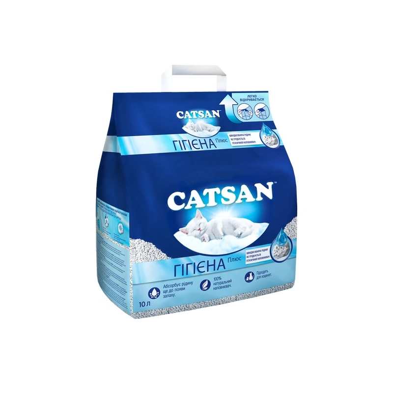Catsan наповнювач для котячого туалету 10 л - мінеральний, без аромату (4008429130403) 