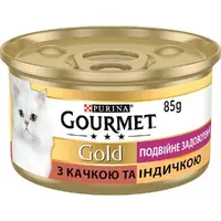 Gourmet Gold ВОЛОГИЙ КОРМ Преміум коти (з качкою та індичкою) 85 г 