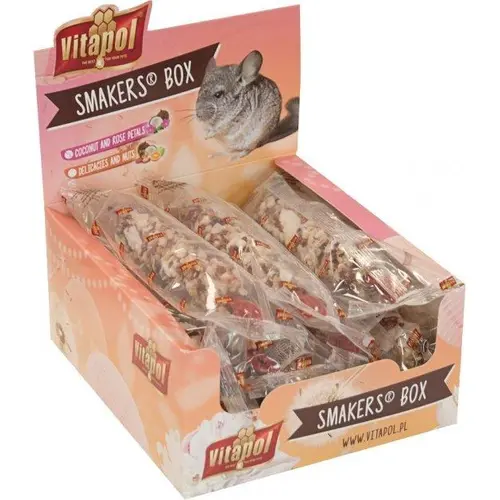 Ласощі для шиншил Vitapol Smakers зі смаком фруктів та горіхів (5904479131355)