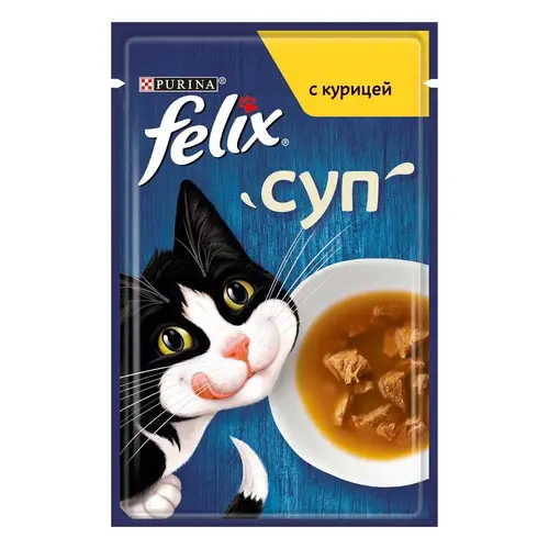 Felix Soup ВОЛОГИЙ КОРМ Економ коти (суп з куркою) 48 г