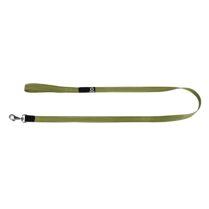 CoLLaR повідець для собак XL - з бавовняної стрічки, зелений (4820082490836)  - фото 1