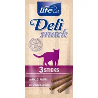 Lifecat Snack лакомство для кошек 15 г - с курицей и уткой (8034105422193) 