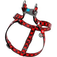 WAUDOG Nylon шлея для собак L - з QR-паспортом, з малюнком Шотландка червона, нейлонова (4823089317595)  - фото 4