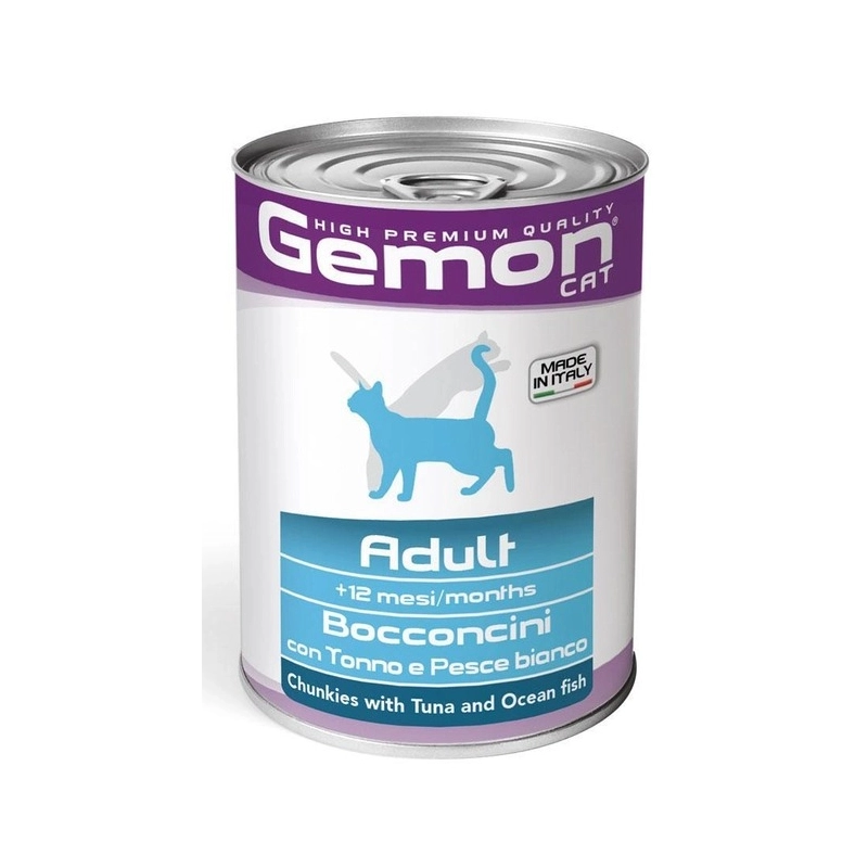 Gemon Adult влажный корм для кошек 415 г - тунец и океаническая рыба (8009470300742) 
