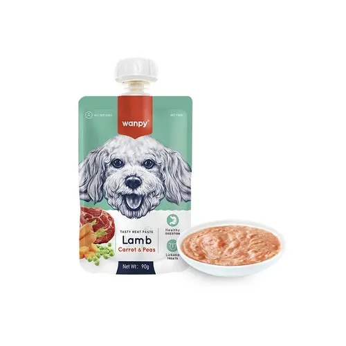 Wanpy CREAMY LAMB & CARROT & PEA РІДКИЙ КОРМ Premium собаки (крем-пюре) 90 г