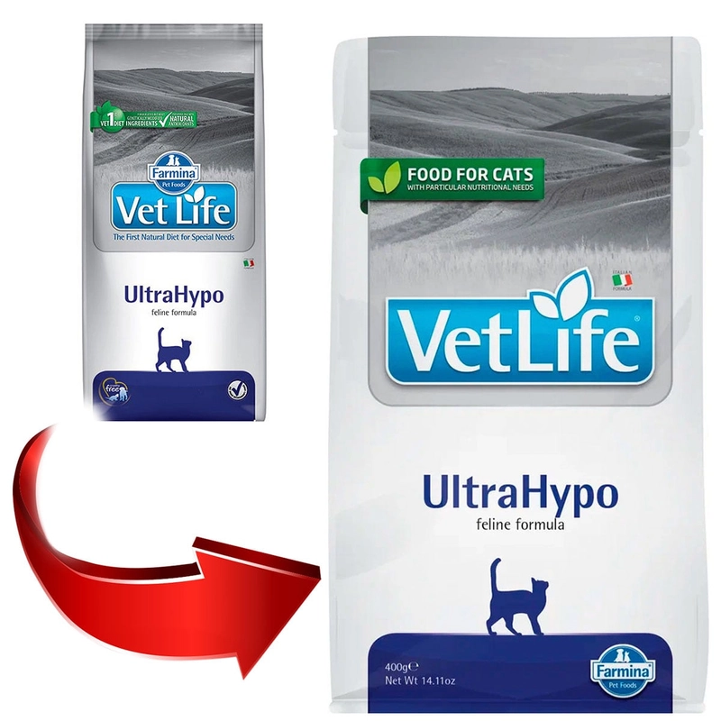 Farmina Vet Life UltraHypo сухий корм для котів при харчовій алергії 400 г - з куркою (8010276022561)  - фото 4