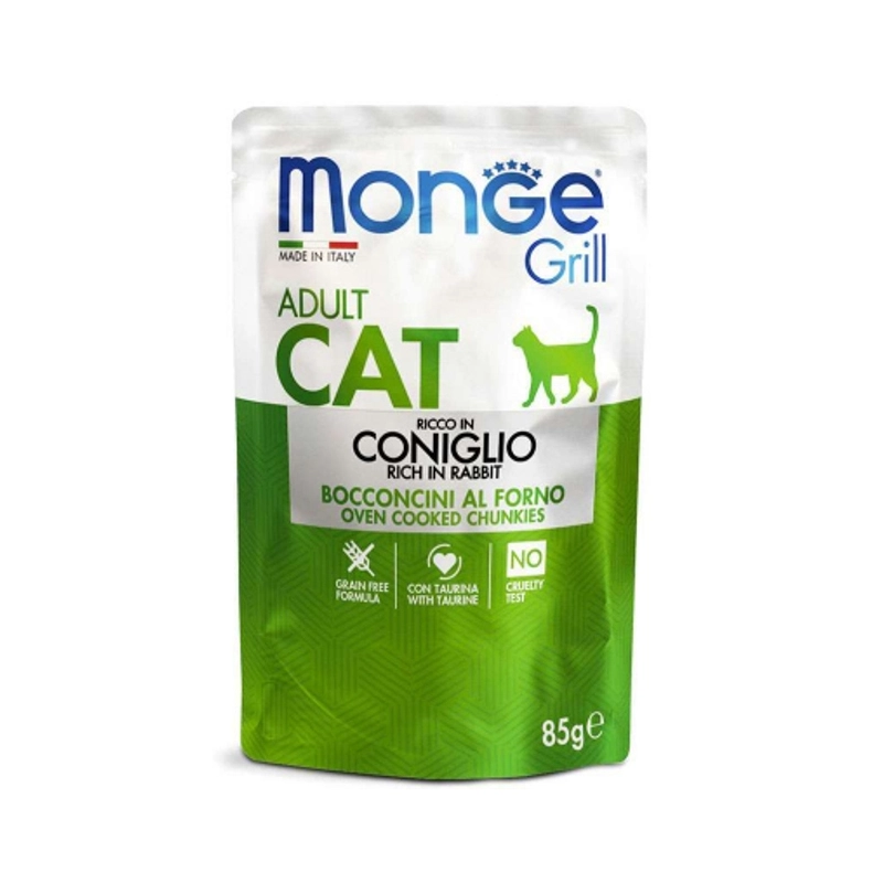 Monge Grill Adult ВОЛОГИЙ КОРМ Premium коти (з кроликом) 85 г 