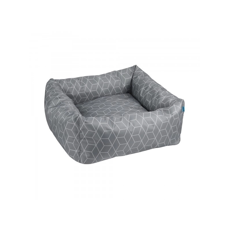 Barksi Home Геометрія лежак для котів та собак 40х40 см - сірий (2007033055418) 