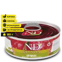 Farmina N&D Quinoa Urinary Duck&Cranberry Adult ВОЛОГИЙ КОРМ Холістік коти (качка та журавлина) 80 г 