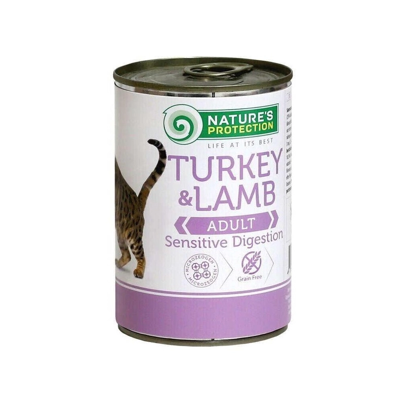Nature's Protection Sensitive Digestion вологий корм для котів з чутливим травленням 400 г - з індичкою (4771317246356) 