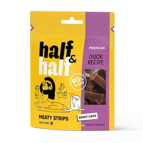 Half&Half Meaty Strips Adult ЛАСОЩІ Premium коти (з качкою) 50 г