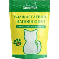 Хвостик наповнювач для котячого туалету 7.2 л - силікагелевий, з зеленими гранулами (4820224500942) 
