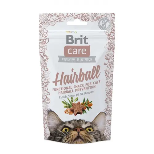 Brit Care Hairball Functional Snack ЛАСОЩІ Супер-преміум коти (з качкою) 50 г