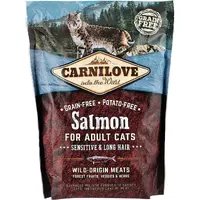 Carnilove Sensitive&Long Hair сухий корм для котів з чутливим травленням 400 г - з лососем (8595602512294)  - фото 4