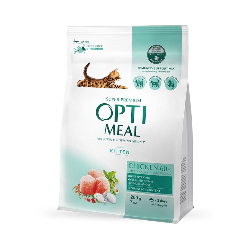 Optimeal Kitten сухий корм для кошенят 400 г - з куркою (4820215364256)  - фото 4