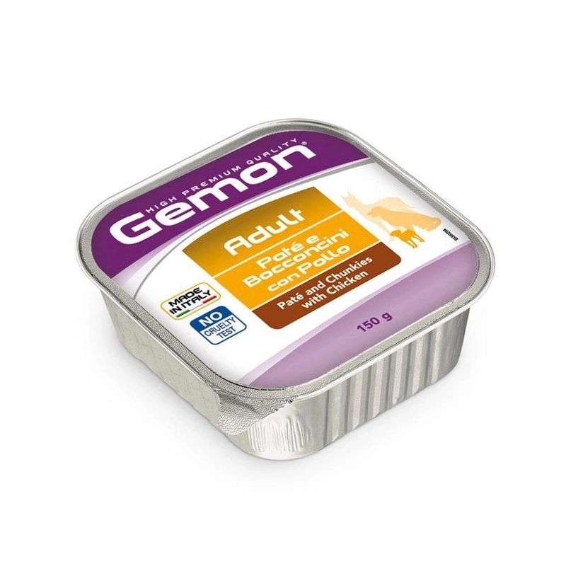 Gemon Medium ADULT Chunks with Chicken & Turkey ВОЛОГИЙ КОРМ Економ собаки (з куркою) 150 г 