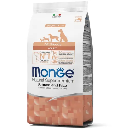 Monge ALL BREED ADULT Salmon and Rice СУХИЙ КОРМ Premium собаки (з лососем та рисом) 2.5 кг