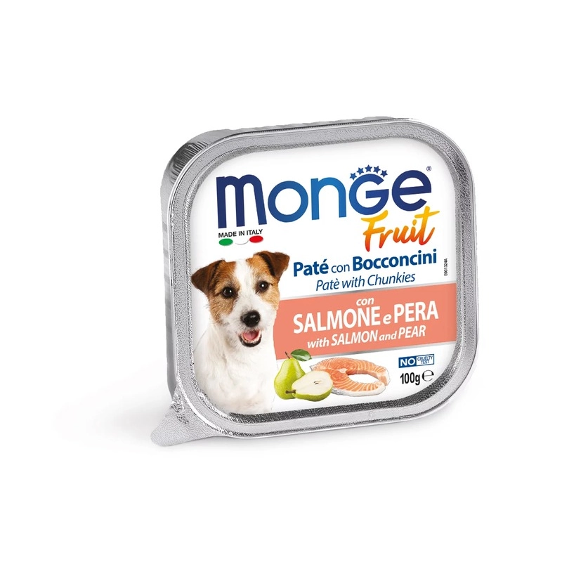 Monge Dog Wet Fruit влажный корм для собак 100 г - с лососем и грушей (8009470013246) 