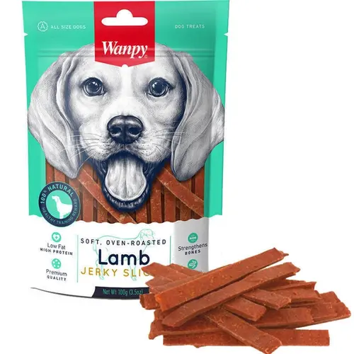 Wanpy Soft Lamb Jerky Slices ЛАСОЩІ Premium собаки (в'ялене філе ягняти) 100 г
