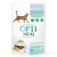Optimeal влажный корм для кошек 85 г - с форелью в кремовом соусе (4820215368988) 