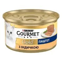 Gourmet Gold ВОЛОГИЙ КОРМ Преміум коти (паштет з індичкою) 85 г  - фото 1