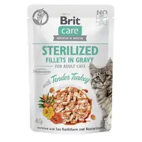 Brit Care Sterilized Fillets in Gravy ВОЛОГИЙ КОРМ Супер-преміум коти (індичка в соусі) 85 г 
