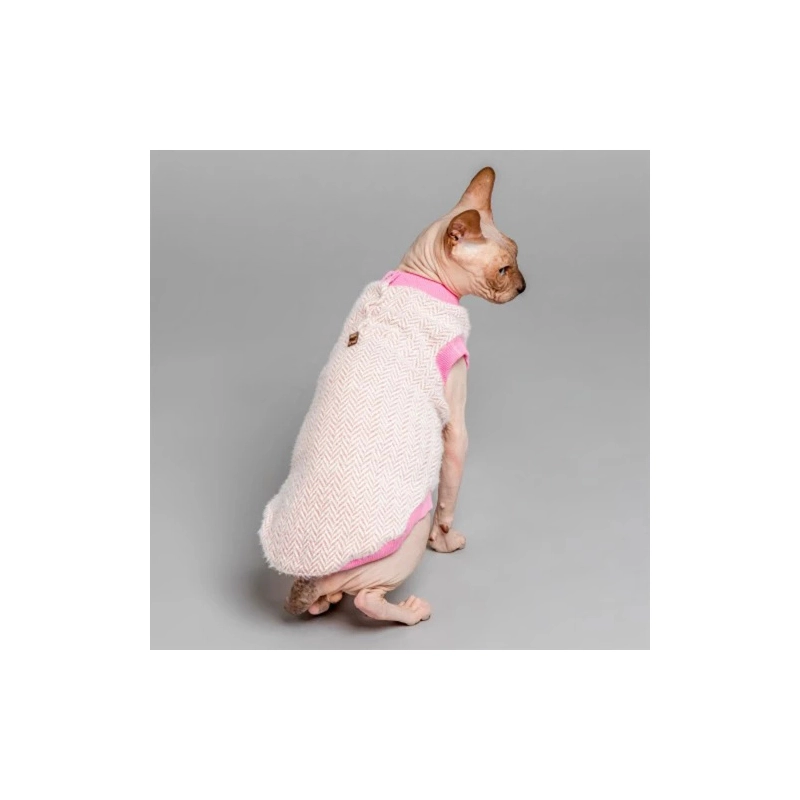 Style Pets Ялинка тепла кофта для котів XL- - рожева (3000000023402)  - фото 1