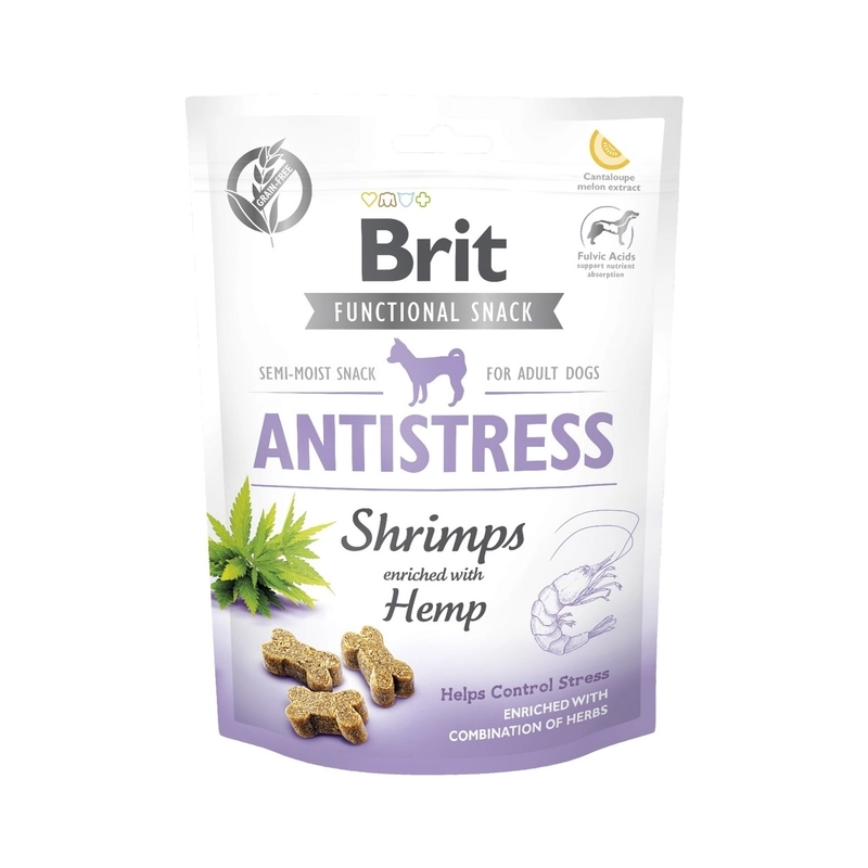 Brit Care Functional Snack Antistress Shrimps ЛАСОЩІ Супер-преміум собаки (з креветками) 150 г 