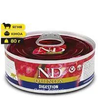 Farmina N&D Quinoa Digestion Lamb&Fennel Adult ВОЛОГИЙ КОРМ Холістік коти (дієтичний ягня та фенхель) 80 г 