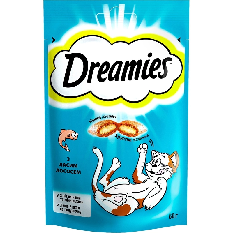Dreamies ЛАСОЩІ Економ коти (з лососем) 60 г 
