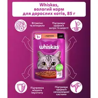 Whiskas ВОЛОГИЙ КОРМ Економ коти (з індичкою) 85 г  - фото 2