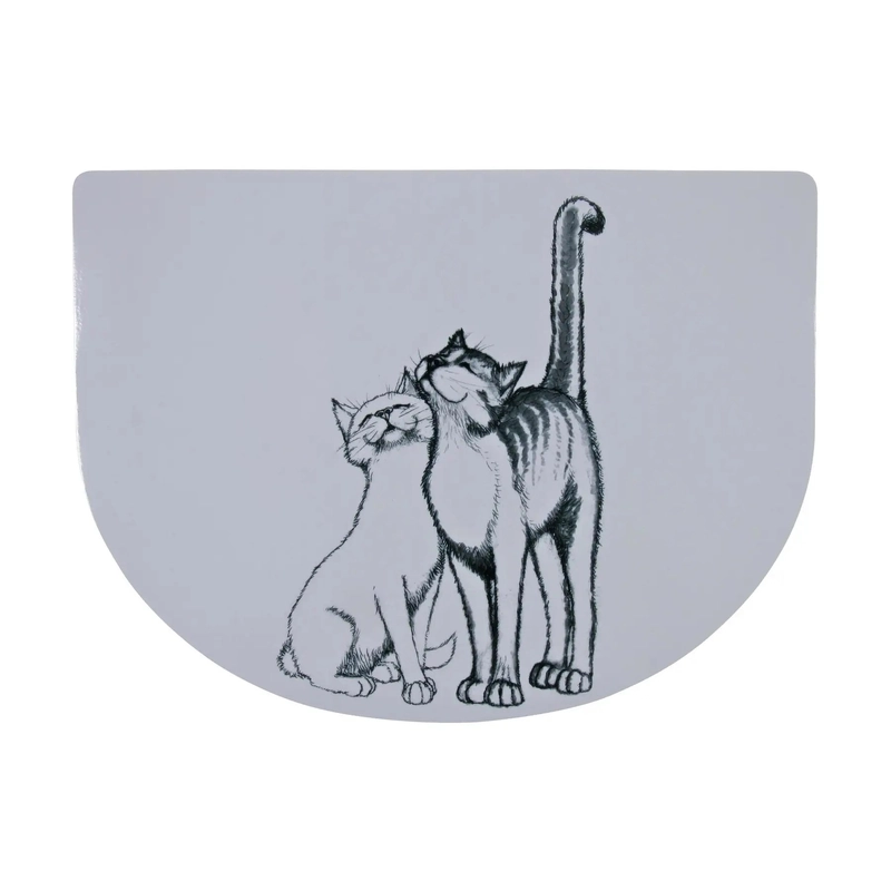 Trixie Pussy Cats килимок під миски для котів 40x30 см - пластиковий, білий (4011905245409) 