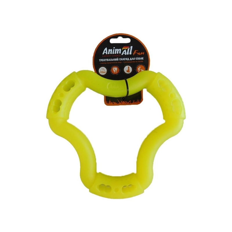 AnimAll Fun Кільце 6 сторін іграшка для собак 20 см - жовта (2000981169190) 