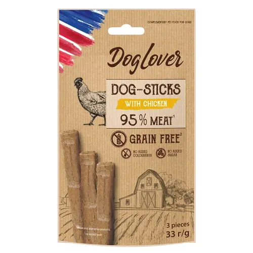 DogLover Sticks Chicken Палочки с курицей лакомство для собак 33 г (4003024468005)