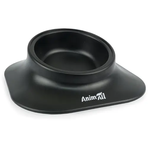 AnimAll миска для собак 420 мл - на підставці, металева, чорна (2000981277567)