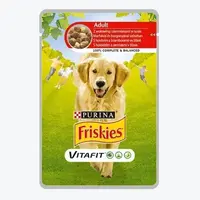 Friskies влажный корм для собак 100 г - с говядиной и картофелем в подливе (7613035800823) 