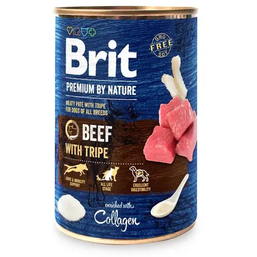 Brit Premium by Nature Beef ВОЛОГИЙ КОРМ Premium собаки (з яловичиною та тельбухами) 400 г