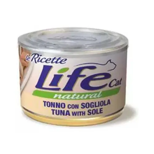 Lifecat Le Ricette Natural ВОЛОГИЙ КОРМ Супер-преміум коти (з тунцем та камбалою) 150 г