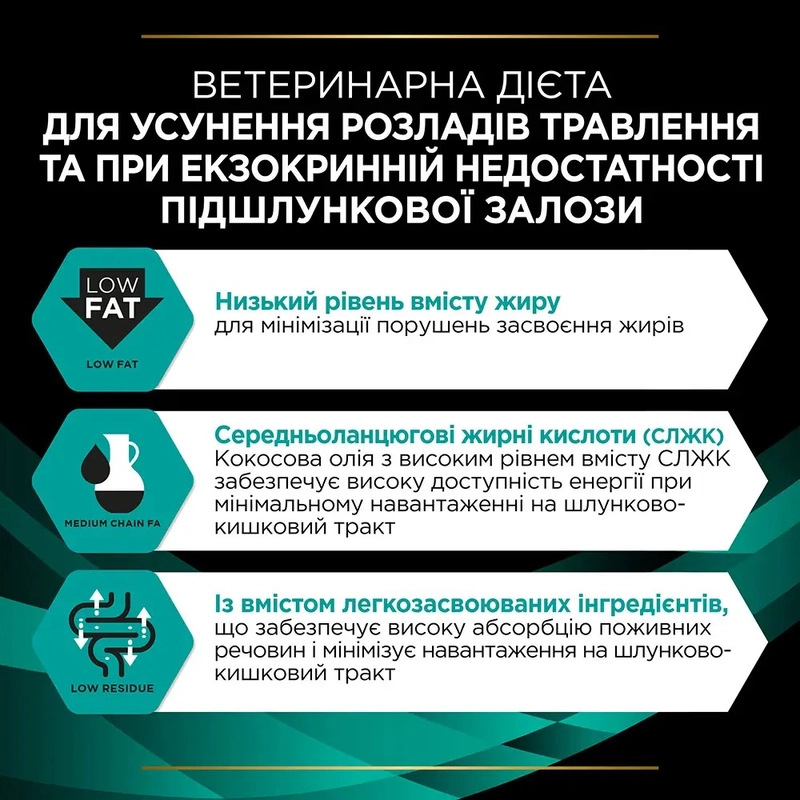 Purina Pro Plan Veterinary Diets EN Gastrointestinal сухий корм для собак дієтичний для здоров'я ШКТ 1.5 кг - з куркою (7613035159181)  - фото 4