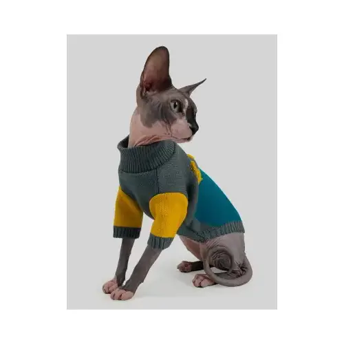 Dogs Bomba CAT светр для котів 4 - в'язаний, зелено-сірий (2000000054155)