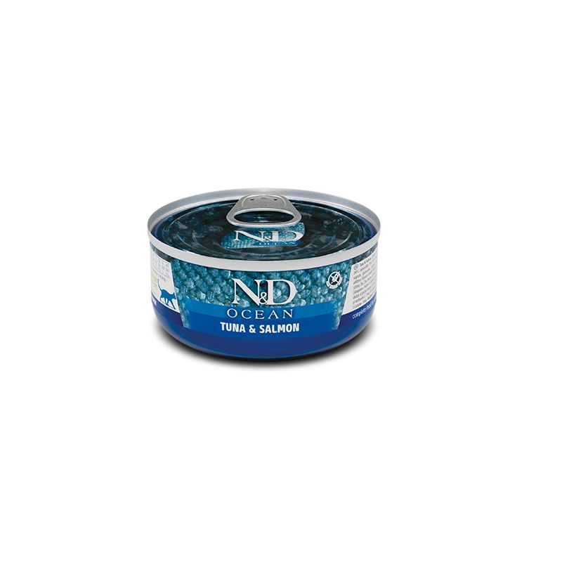 Farmina N&D Ocean Tuna&Salmon ВОЛОГИЙ КОРМ Холістік коти (з тунцем та лососем) 70 г 