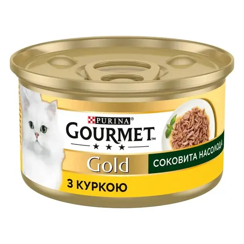 Gourmet Gold ВОЛОГИЙ КОРМ Преміум коти (з куркою) 85 г