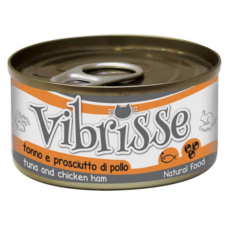 Vibrisse влажный корм для кошек 70 г - с тунцом и куриной ветчиной (8023222127685) 
