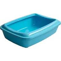 AnimAll CNR 106 туалет для кішок 50х37х13.5 см - під наповнювач, з лопаткою, блакитний (2000981202507) 