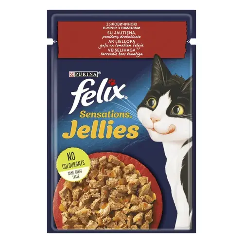 Felix ВОЛОГИЙ КОРМ Економ коти (з яловичиною та томатами) 85 г